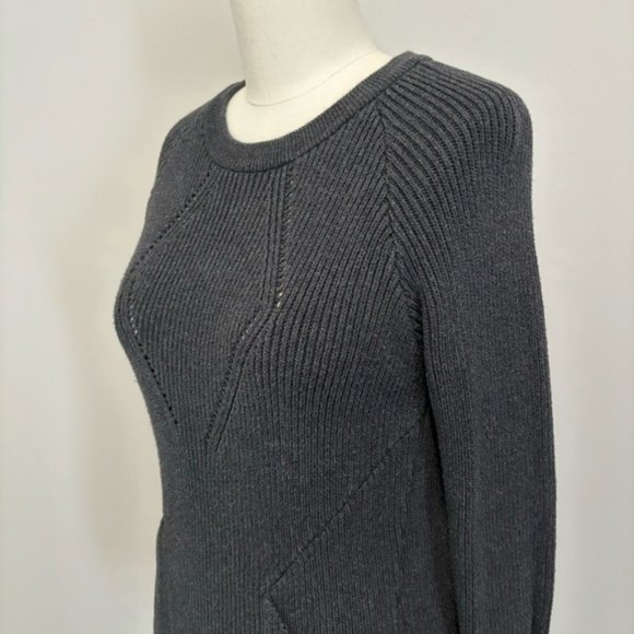 Lululemon The Better The Sweater Heathered Black Cotton Knit Pullover Sweater - Picture 7 of 15